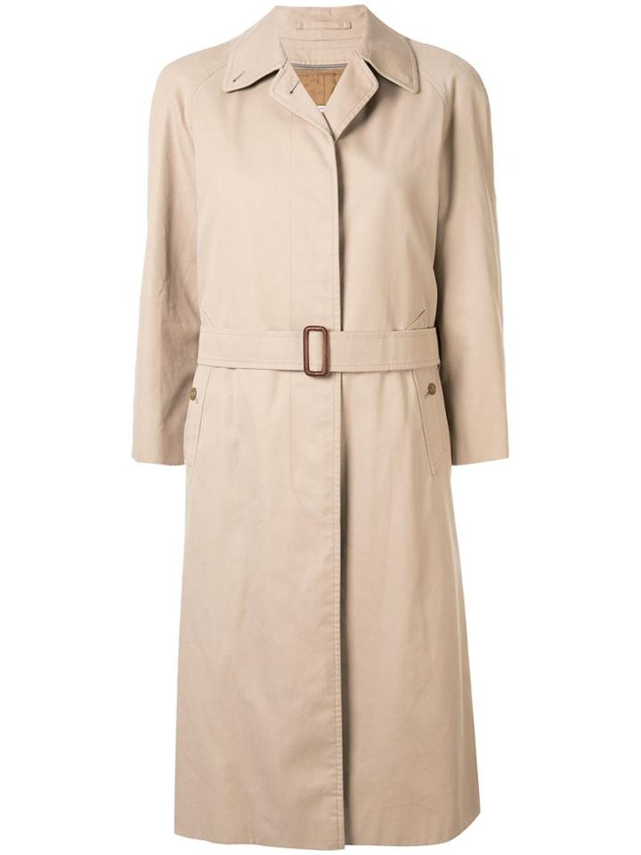 Burberry Pre-owned Three-quarter Sleeves Midi Rain Coat - Brown