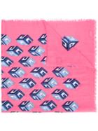 Gucci Cube Print Shawl, Pink/purple, Modal/shell