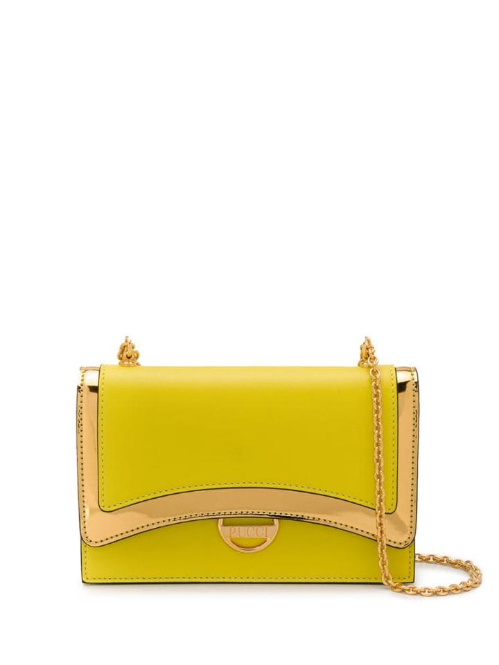 Emilio Pucci Lime Shoulder Bag - Yellow
