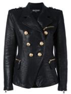 Balmain Jacket, Women's, Size: 40, Black, Lamb Skin
