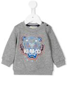Kenzo Kids - Logo Print Sweatshirt - Kids - Cotton - 9 Mth, Infant Boy's, Grey