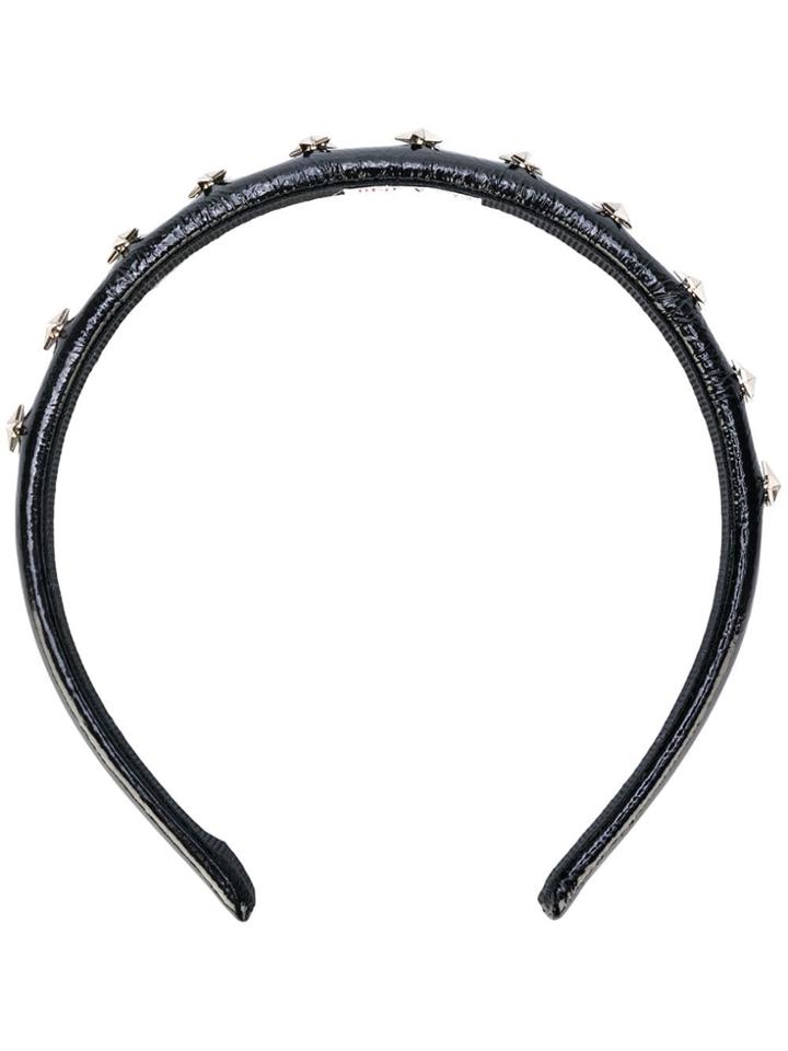 Red Valentino Star Studded Hair Band - Black