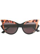 Mcq By Alexander Mcqueen Eyewear Leopard Cat Eye Sunglasses - Black
