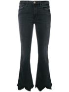 Frame Denim Jagged Hem Kick Flare Jeans - Grey