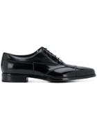 Prada Pointed Brogues - Black