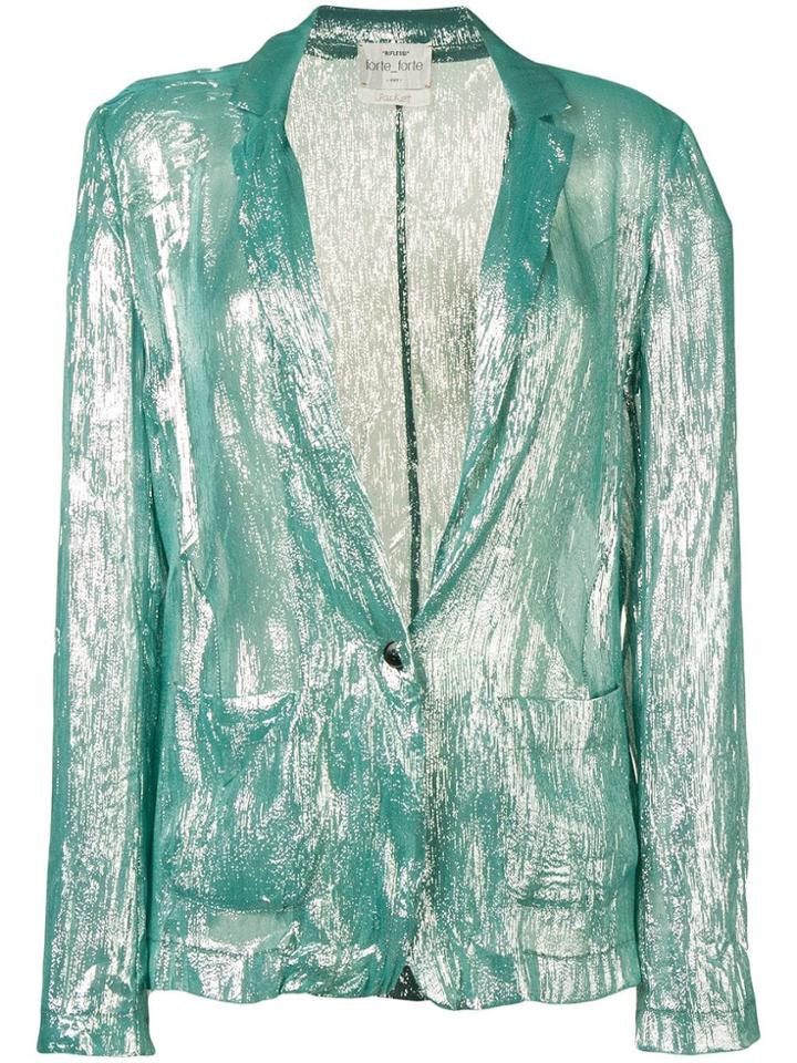 Forte Forte Metallic Blazer - Green