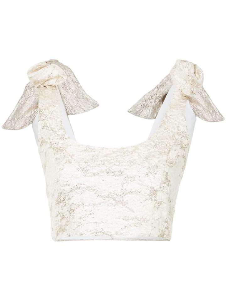 Bambah Camelia Bow Top - Metallic