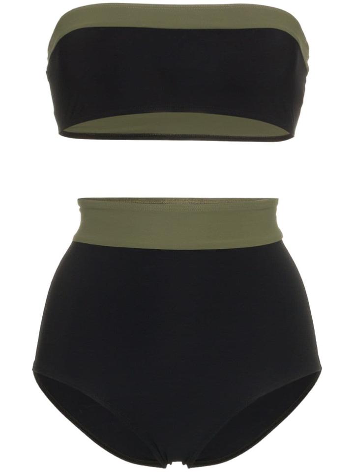 Flagpole Lori Arden High Waisted Bandeau Bikini - Black