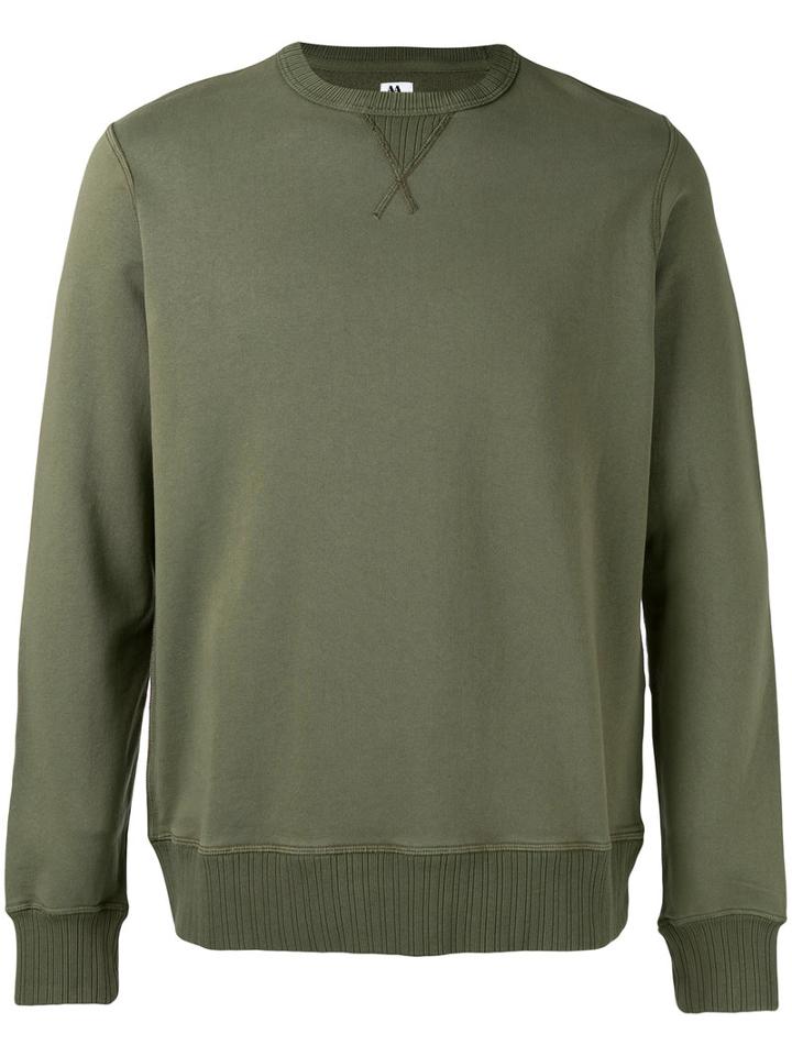 Doppiaa Ribbed Trim Sweatshirt, Men's, Size: Large, Green, Cotton