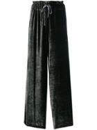 Federica Tosi Velvet Flared Trousers - Green