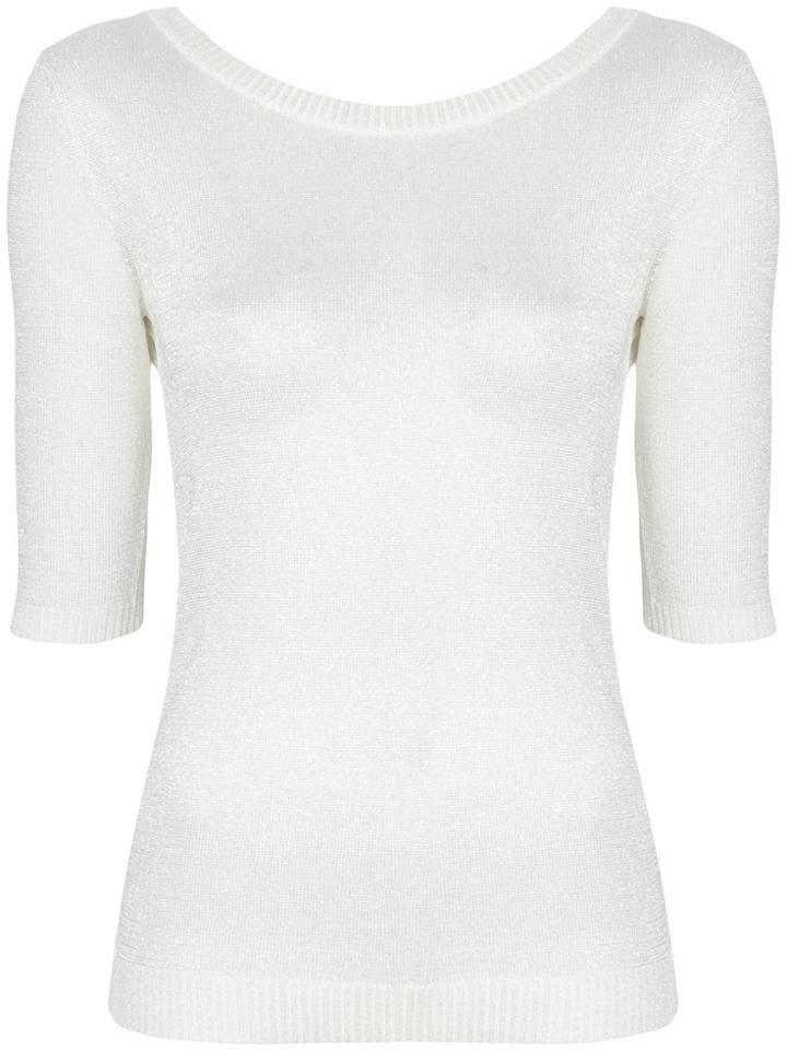 Missoni Fitted Classic Knitted Top - White