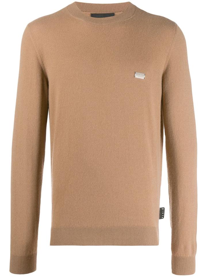 Philipp Plein Statement Cashmere Jumper - Neutrals