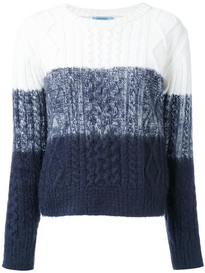 Guild Prime Cable Knit Tonal Jumper, Women's, Size: 34, White, Acrylic/nylon/mohair/wool