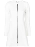 Patrizia Pepe Long Front Zip Jacket - White