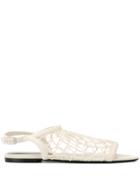 Sonia Rykiel Flat Fishnet Sandals - White