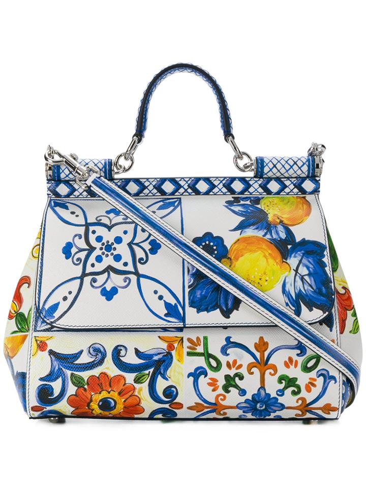 Dolce & Gabbana Sicilian Tile Shoulder Bag - Multicolour