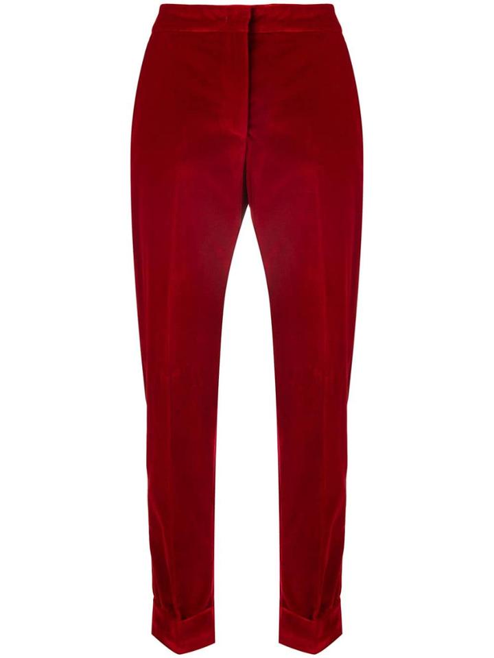 Pt01 Andrea Cropped Trousers - Red