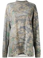 Yeezy - Camouflage Leaf Print Sweatshirt - Women - Cotton - Xl, Grey, Cotton