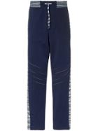 Missoni Drawstring Stripe Trim Track Pants - Blue