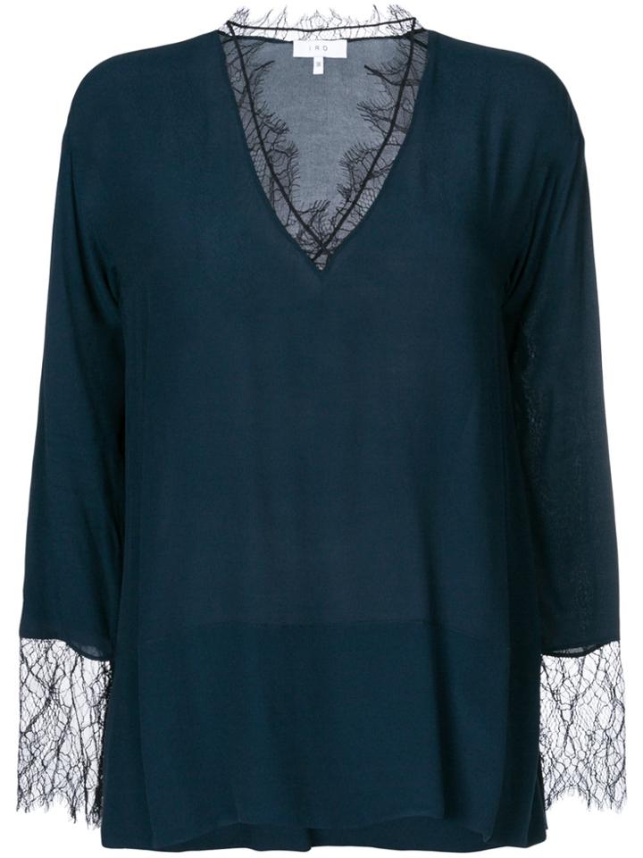 Iro Lace Trim Blouse - Blue