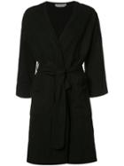 Apiece Apart Belted Coat, Women's, Size: Large, Black, Cotton