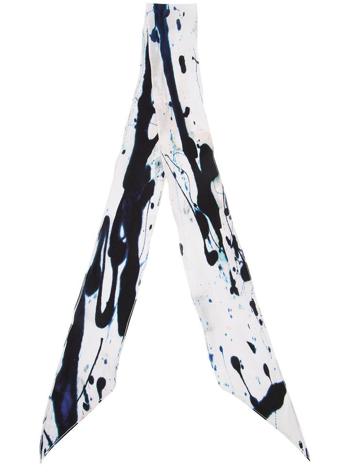 Rockins 'bleach' Printed Skinny Scarf, Women's, Nude/neutrals, Silk