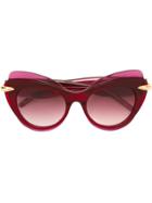 Pomellato Cat Eye Sunglasses - Pink & Purple