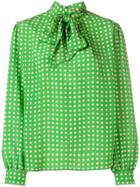 Saint Laurent Starry Print Blouse - Green