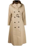 Mackintosh Montrose Fawn Bonded Cotton Long Trench Coat Lr-091/fur -