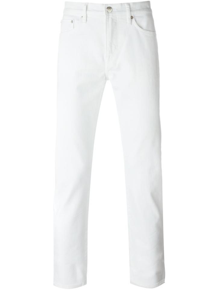 Burberry Brit Slim Fit Jeans, Men's, Size: 34, White, Cotton/polyester