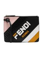Fendi Black Fendi Mania Triplette Xs Leather Clutch Bag