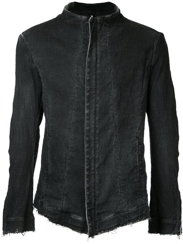Fagassent - Overdyed Denim Jacket - Men - Cotton/linen/flax - 4, Grey, Cotton/linen/flax
