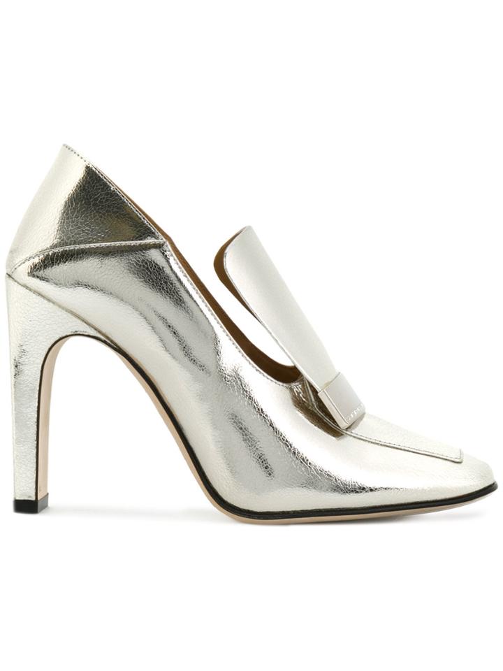 Sergio Rossi Square Toe Pumps - Metallic