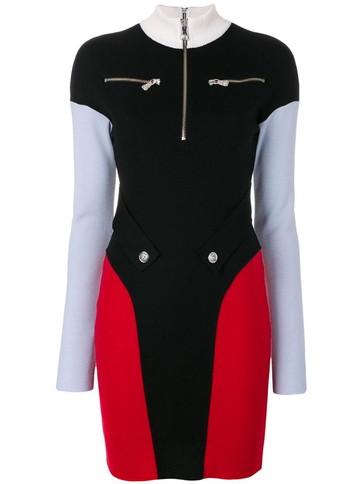 Versus Colour Contrast Dress - Black