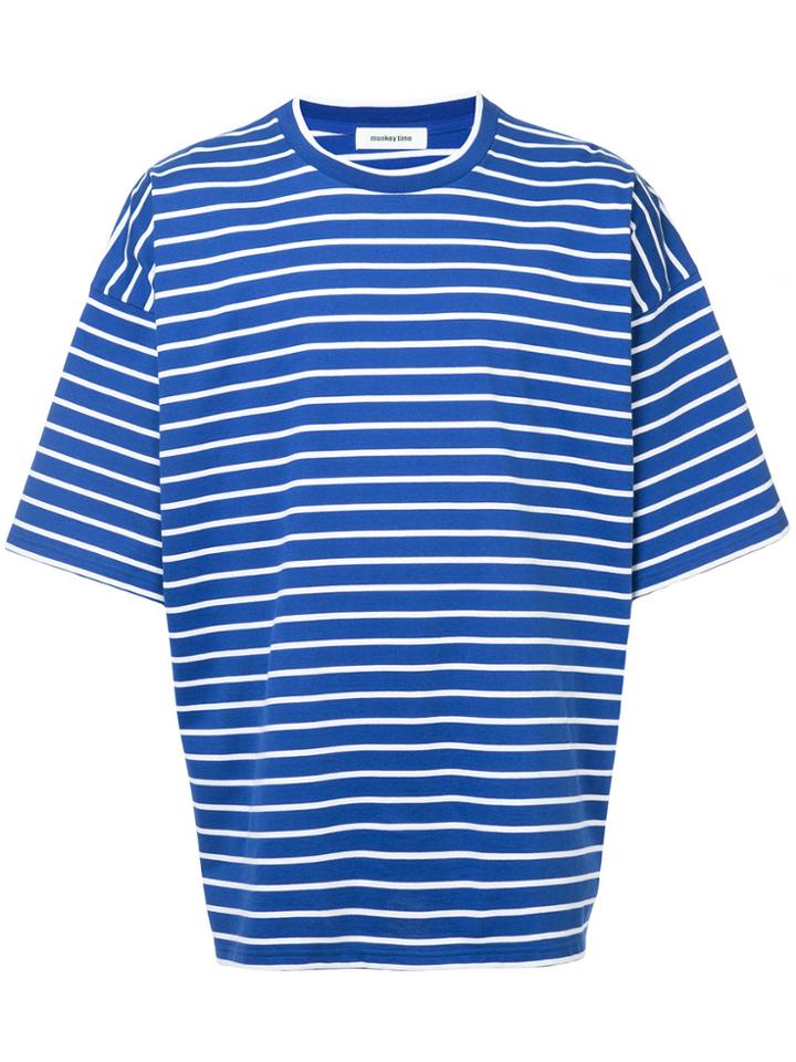 Monkey Time Striped T-shirt - Blue