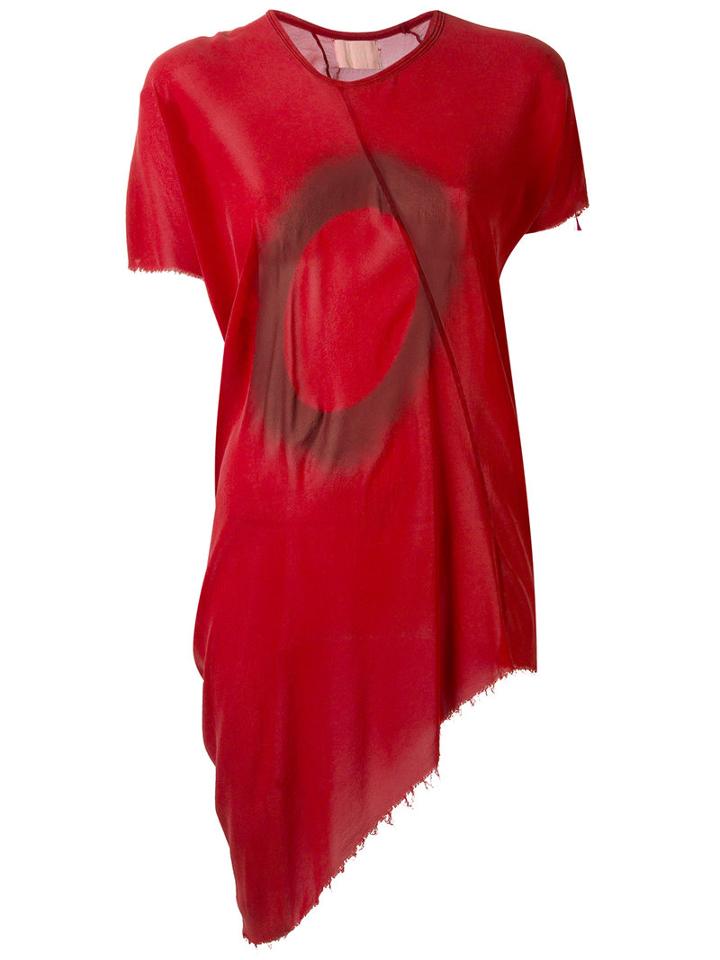 Lost & Found Ria Dunn - Asymmetric Layered T-shirt Dress - Women - Silk/spandex/elastane - Xs, Women's, Red, Silk/spandex/elastane
