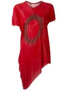 Lost & Found Ria Dunn - Asymmetric Layered T-shirt Dress - Women - Silk/spandex/elastane - Xs, Women's, Red, Silk/spandex/elastane