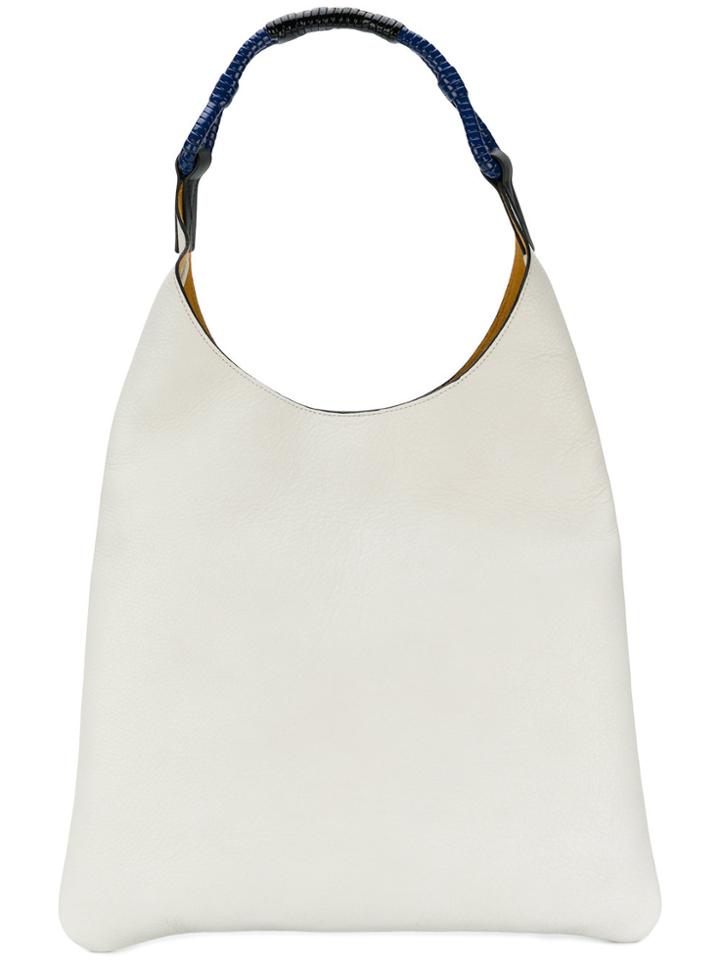 Marni Woven Handle Tote - White