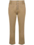 Dondup Chic Cropped Trousers - Neutrals