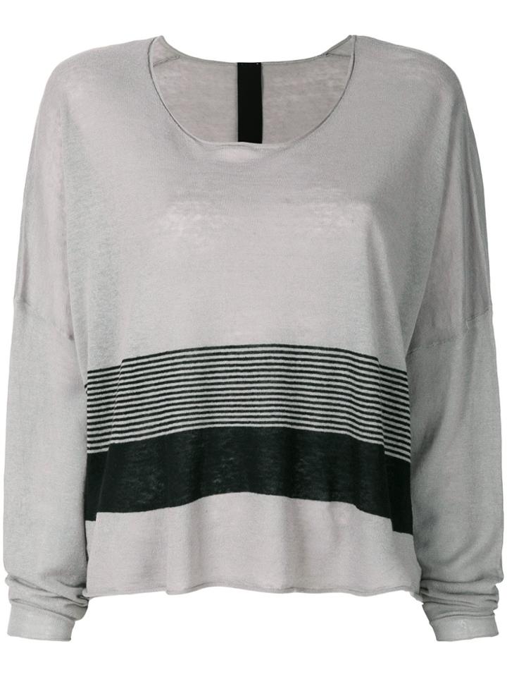 Rundholz Black Label Flared Colour-block Sweater - Grey