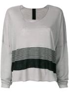 Rundholz Black Label Flared Colour-block Sweater - Grey