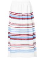 Coohem Striped Full Skirt - White