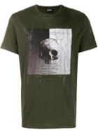Just Cavalli Embellished Skull Print T-shirt - Green