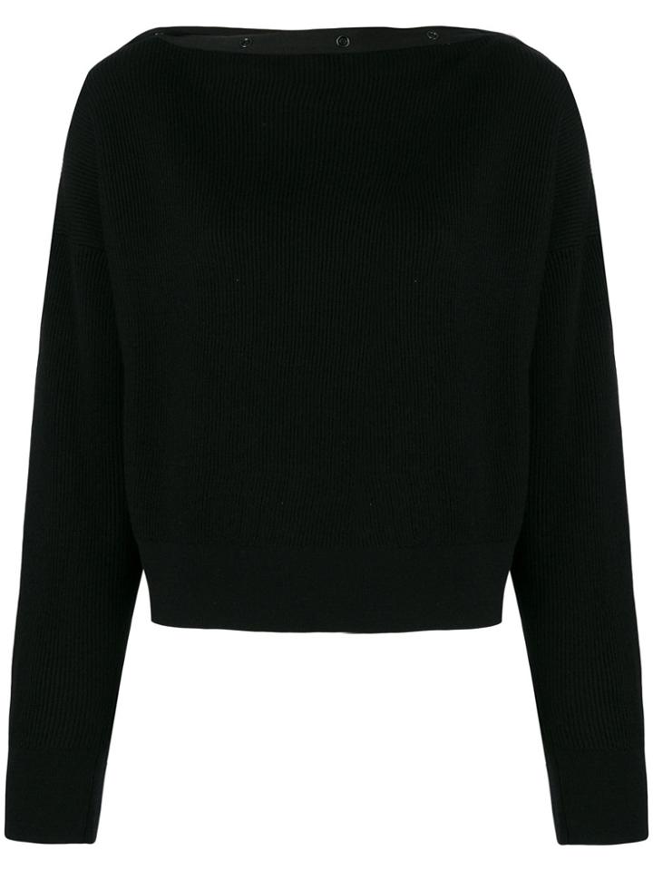 T By Alexander Wang Buttoned Neckline Sweater - Black