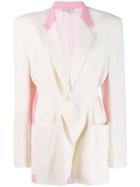 Natasha Zinko Oversized Colour Block Blazer - White