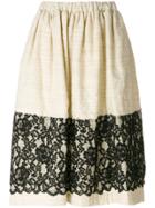 Comme Des Garçons Comme Des Garçons Lace Panel Skirt - Nude & Neutrals