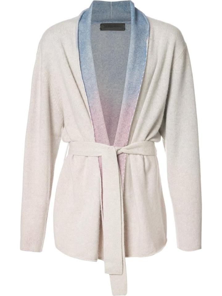 The Elder Statesman 'rainbow Gradient' Belted Cardigan, Adult Unisex, Size: Medium, Nude/neutrals, Cashmere