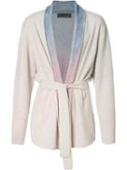 The Elder Statesman 'rainbow Gradient' Belted Cardigan, Adult Unisex, Size: Medium, Nude/neutrals, Cashmere