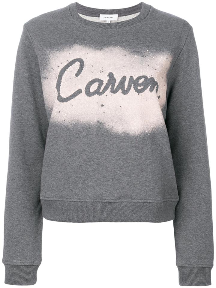 Carven Long Sleeved Printed Sweatshirt - Grey