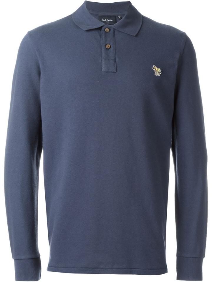 Paul Smith Jeans Long Sleeved Zebra Polo